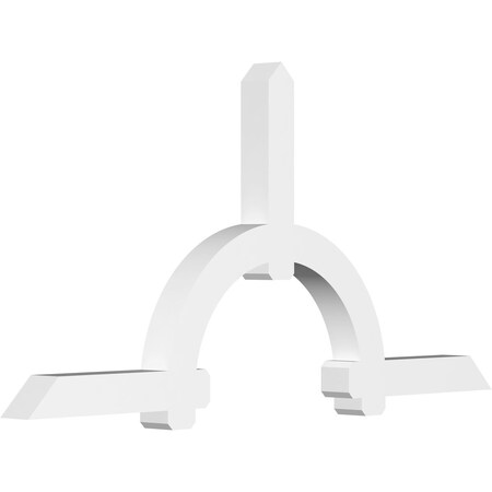 Ekena Millwork Ericson Architectural Grade PVC Gable Bracket, 108"W x 54"H x 6"D x 6"F, 12/12 Pitch GBP108X54X0606ERI00